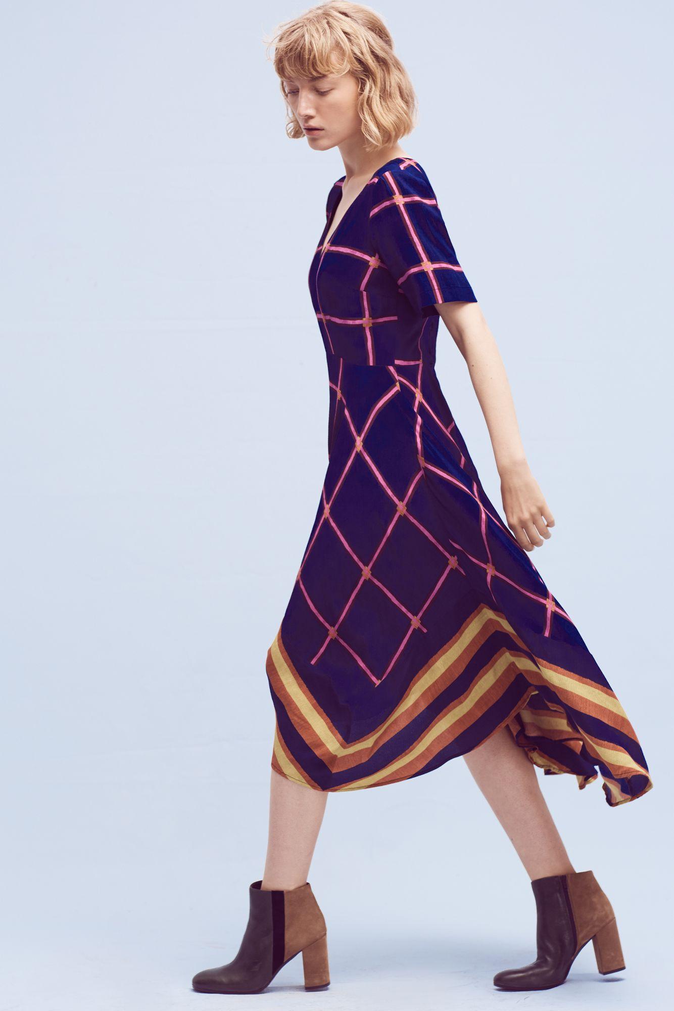 HD In Paris Striped Pane Midi Dress - Polyvore